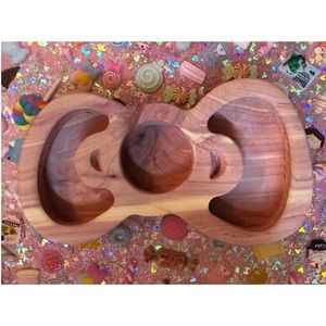 Hello kitty handmade aromatic cedar jewelry trays ( pink cedar) smells amazing!